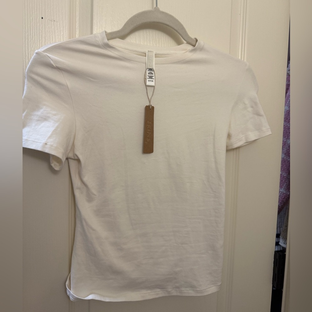 SOLD on other platform! Skims white cotton jersey shirt size small NWT